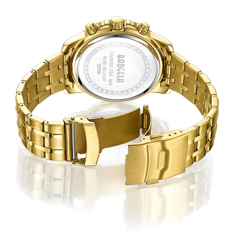 Baogela Quartz Men Gold Watch Top Brand Luxe Army Militaire pols horloges Clock Men Relogio Masculino Business Polshorwatch 22700