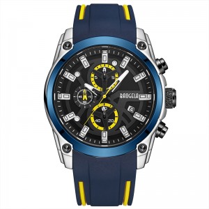 Baogela Men\'s militaire sport kijktnaar mannen waterdichte mode blauwe siliconen band polshorloge man luxe topmerk lumineuze horloge 22705