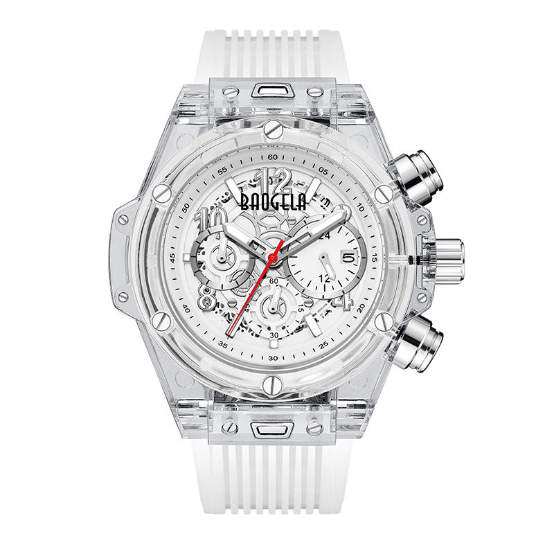 Baogela Brand Volledig transparant horloge luxe heren kijken modesporten militaire reloj creatieve mannen vrouwen chronograaf kwarts horloge 20013