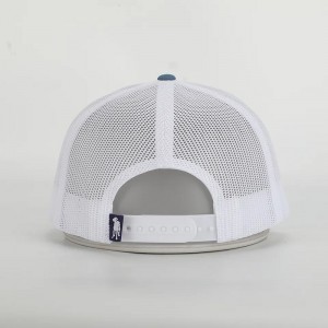 Aangepaste hoogwaardige 6 paneel Richardson 112 Cap Style Cotton Structured Mesh Trucker Hat met lederen patch