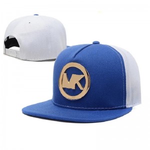 Groothandel aangepaste gouden metalen plaat logo snapback caps hoeden