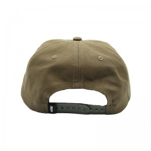 Ongestructureerde snapback -hoeden met touw retro 5 panelen geweven patch label katoen Twill snapback caps sportman hoed