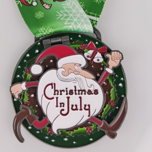 Custom Running Medals Christmas Run Medals Santa Claus Run Medals Fun Run Medals Sport Finisher Medals
