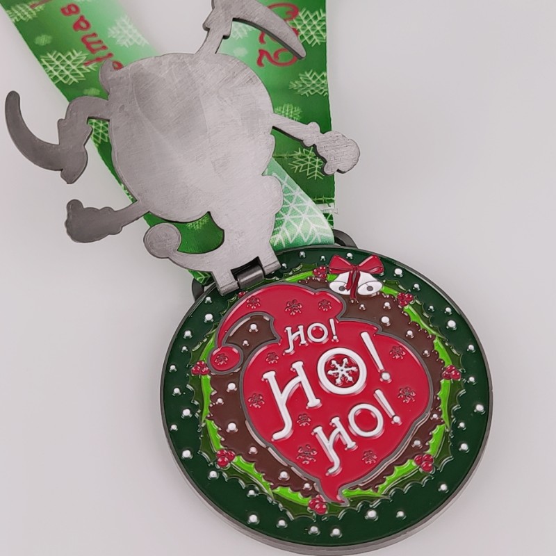 Custom Running Medals Christmas Run Medals Santa Claus Run Medals Fun Run Medals Sport Finisher Medals