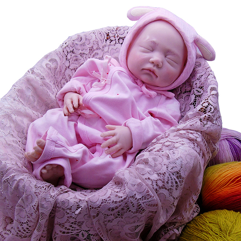 High Simulation Reborn Doll The Silicone Material Reborn Baby Sleep Silicone Reborn Doll Realistisch (na make -up)