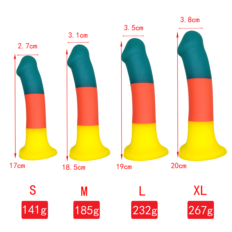 JC897 Groothandel Popular Simulation Cock Penis Didol Sex Toy Sucker Vrouwen enorme realistische kerstkleurdildo's voor vrouwelijke mannen