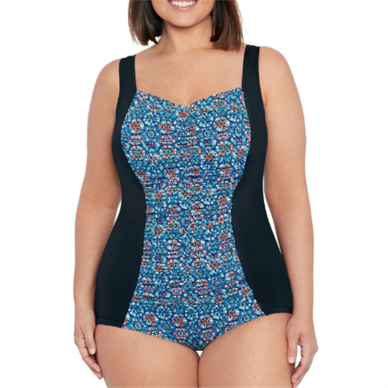 Dames \\\\\\\\\\\\\\\\\\\\\\\\\\\\ 's uit één stuk plus size zwempak geslingerd met bescheiden meisje-beengesneden