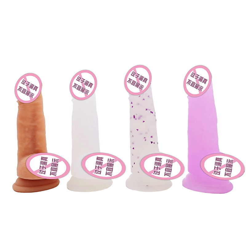 848/849 Groothandel Populaire Simulatie Pik Penis Didol Sex Toy Sucker Vrouwen enorme realistische Crystal Dildo's voor vrouwelijke mannen