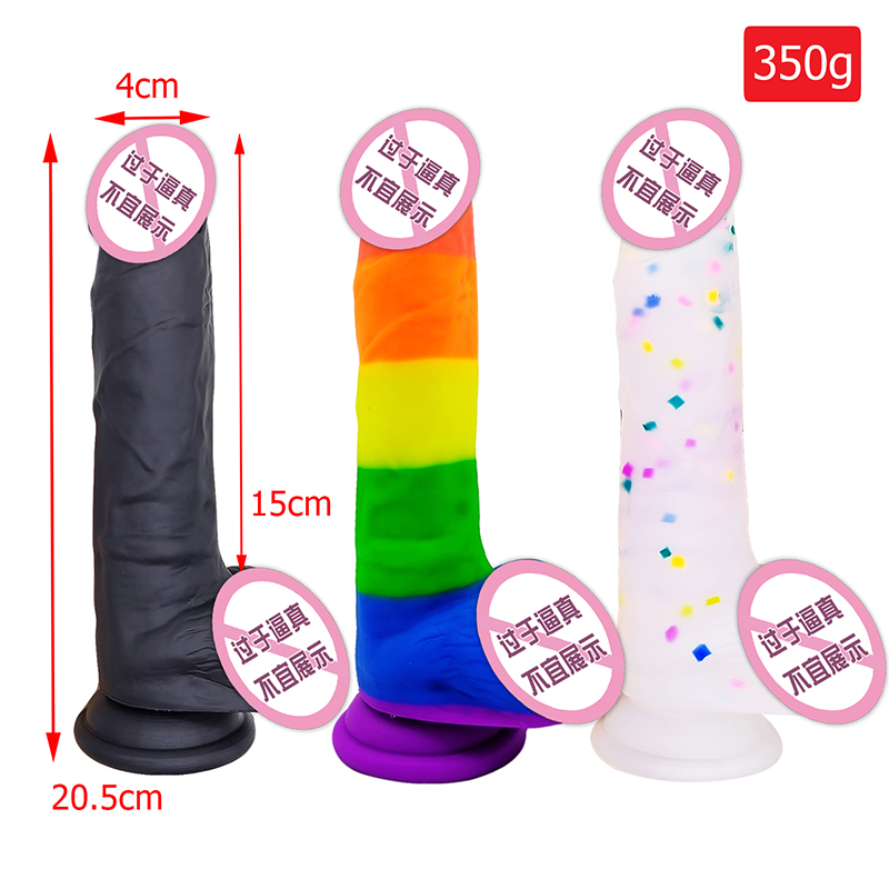 806-rainbow penis vergroting telescopische stuwkracht penis hond enorm anale dildo sex speelgoed grote lange realistische dildo voor vrouwen