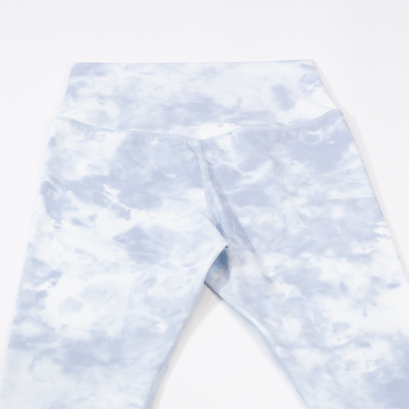 Tie-dye print heup lift yogabroek