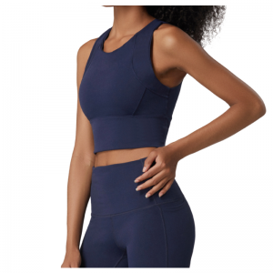 Vaste kleur schokbestendige steek yoga vest