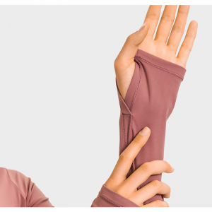 Bijgesneden vinger-cot onek yoga shirt