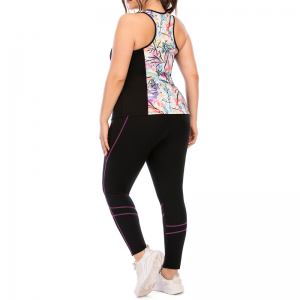 Floral Patch Pocket Yoga Set