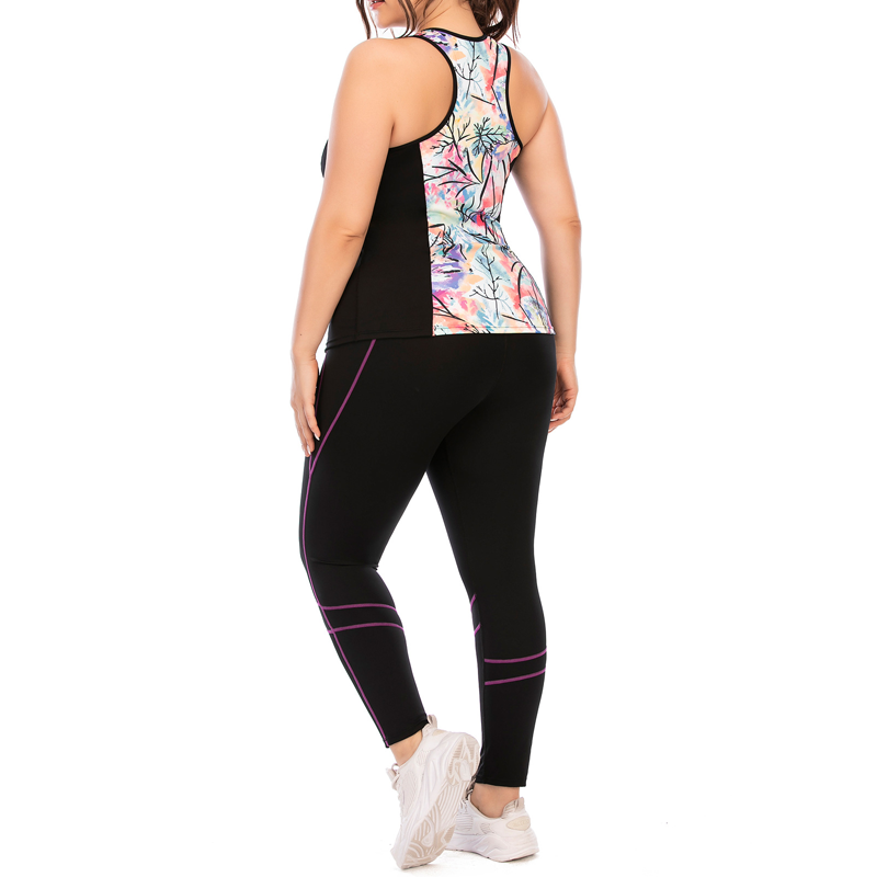 Floral Patch Pocket Yoga Set