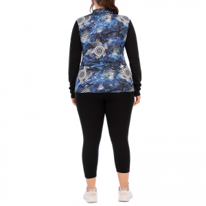 Zipper print pocket yoga set