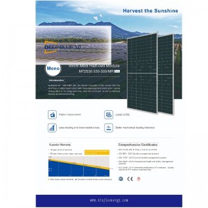 Hoog efficiëntie 550-605 W fotovoltaïsche zonnemodule paneelsysteem online verkoop