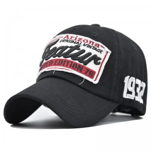 Unisex verstelbaar katoen aangepast 6 paneel gemonteerde honkbal cap hoeden met aangepast borduurslogo