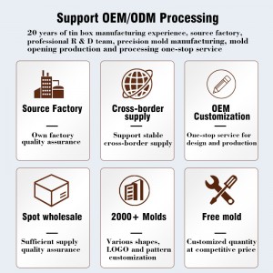 Ronde productverpakkingsdoos geschenkverpakking doos Elektronische productverpakkingsdoos Voedselverpakking Tin Box
