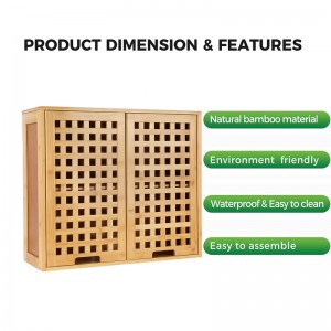 Bamboe badkamerkast kledingkast opbergkasten