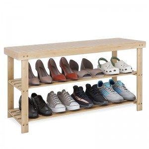 3e verdieping ingang opslagrek bamboe schoenrek bankje