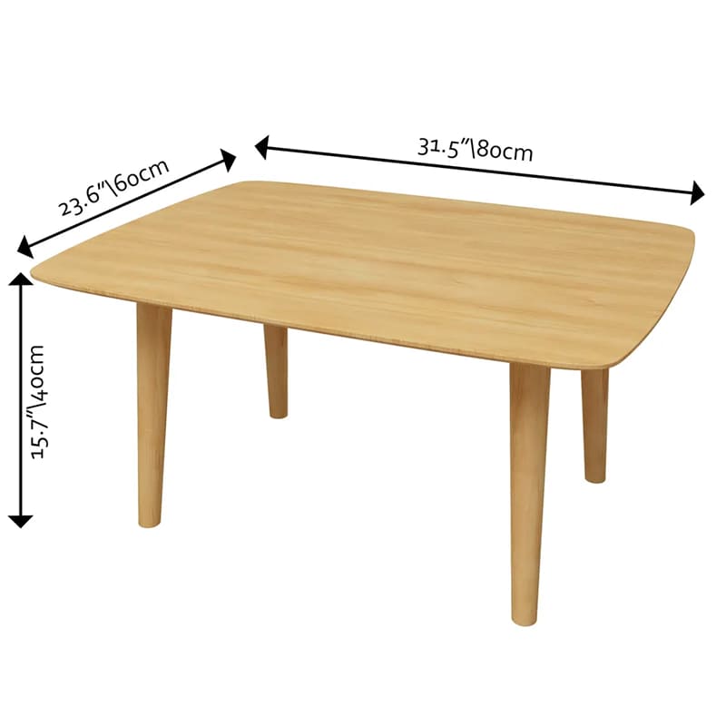 Bamboe eindtafel 31 inch koffie theetafel voor woonkamer zitkamer thuismeubilair