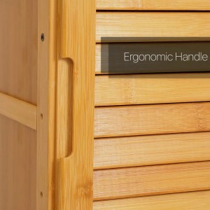 Afwerking Independent Locker Sluiter Deur rechtop bamboe opbergkast