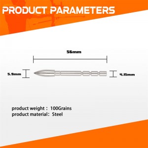 100 -groots invoegen Bullet Point voor ID4.2mm koolstofpijlen