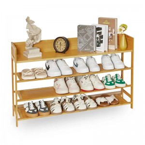 Multifunctionele gang en kast bamboe schoenrek opslag