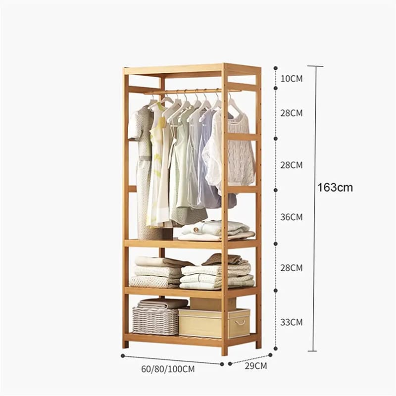 Drie -laags opbergrek vaste ejector hanger kleding display bamboerek