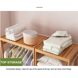 Drie -laags opbergrek vaste ejector hanger kleding display bamboerek