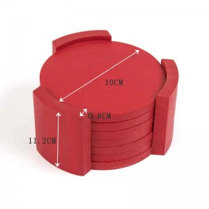 Kleurrijke bamboe cup modern warmte pan bier bamboe drankje coaster set round round