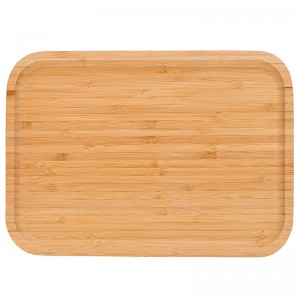 2 -delige servicepallet Groothandel op maat gemaakte bamboe ontbijtlade (1)