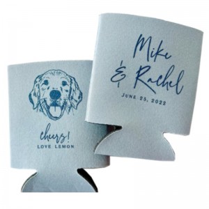 Groothandel op maat Schuimkoeler Stompe houder bier kan geïsoleerd slank goedkoop 3 4 5mm 330 ml koeler koozy met logo