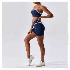 SC9271 Active Women Yoga Fitness Training Yoga Short Sets Sport Bra Damesnaadloze yogabroek leggings set