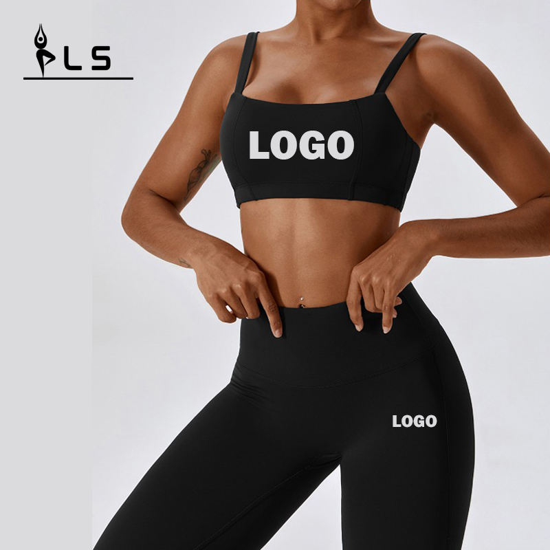 SC9275 Yoga Wear Set Girls lichtgewicht elastische fitness leggings en beha set vrouw yoga slijtage broek aangepaste yoga set set