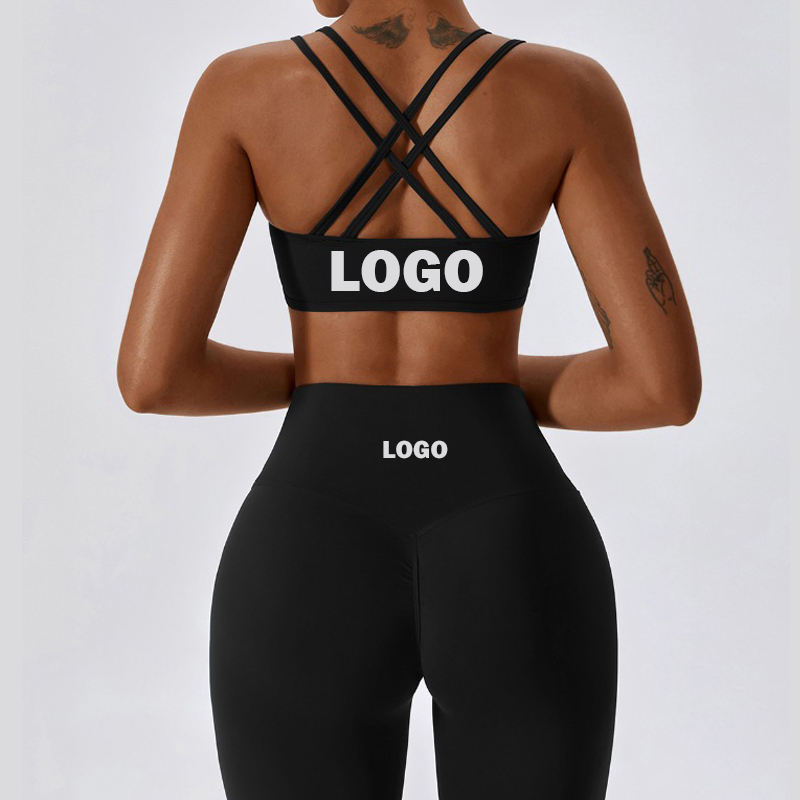 SC9275 Yoga Wear Set Girls lichtgewicht elastische fitness leggings en beha set vrouw yoga slijtage broek aangepaste yoga set set