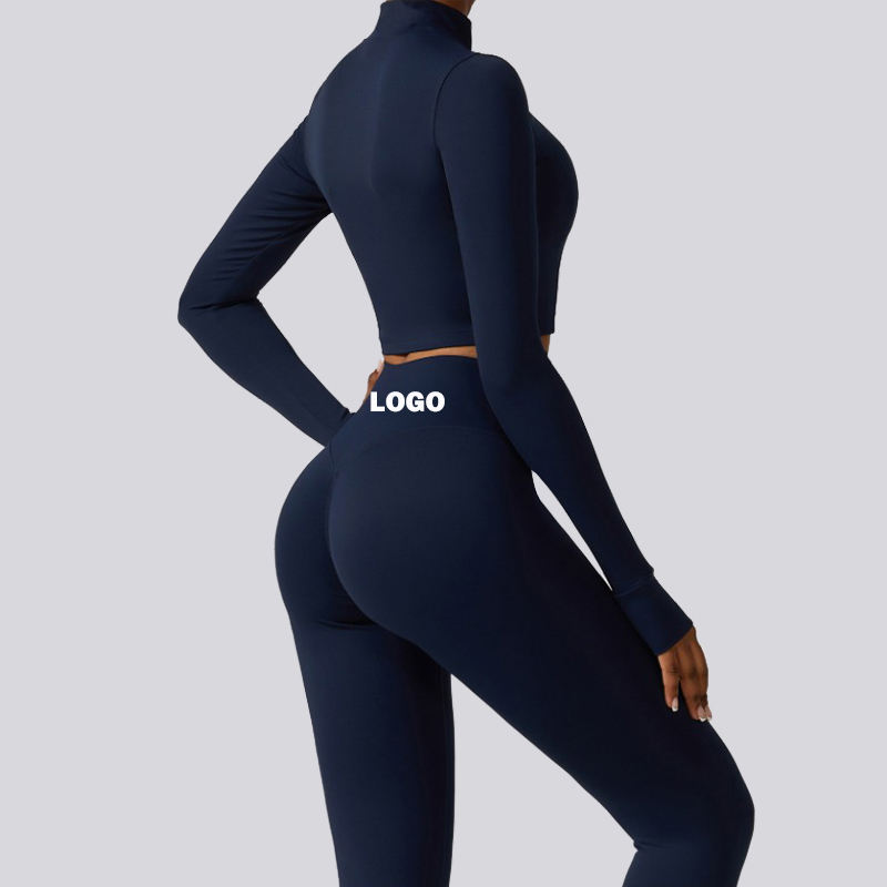 SC9281 3 stuks jas Sport Bra Leggings Yoga Pak Black Fitness Leggings Gym Draag Women Sets Gym Kleding Zip Top Active Wear