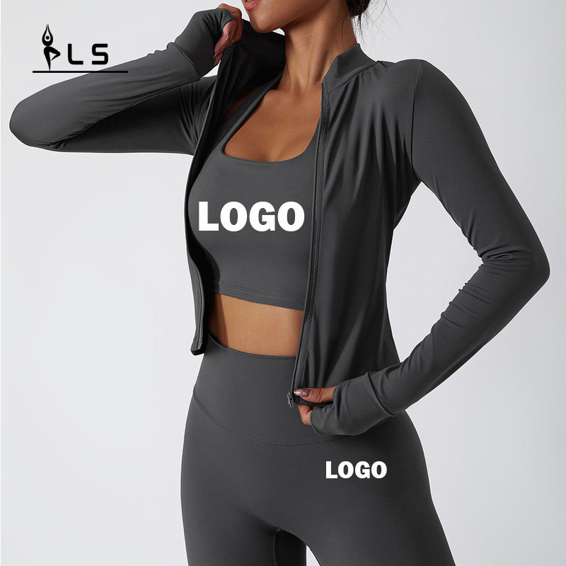 SC1053 Running Fitness Suite Yoga Pants Set Jackets Yoga Set met lange mouwen Set Yoga Set voor vrouwen Outdoor Gym Fitness Wear