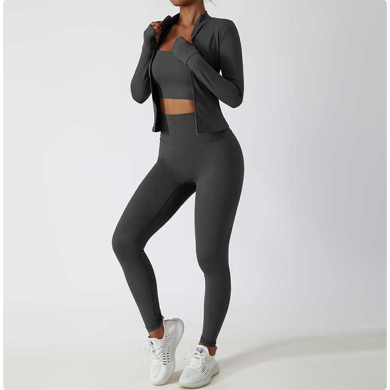 SC1053 Running Fitness Suite Yoga Pants Set Jackets Yoga Set met lange mouwen Set Yoga Set voor vrouwen Outdoor Gym Fitness Wear
