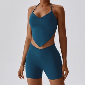 SC1065 2023 Nieuwe Custom Active Wear Yoga Suit Set Fitness V Cut Scrunch Back Back Yoga Shorts Yoga Fitness Sets