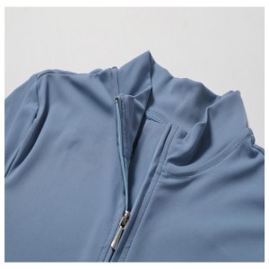 SC1072 Gratis voorbeeld lange mouw zip top een stuk sportschool draagt ​​actieve jumpsuit yoga workout romper