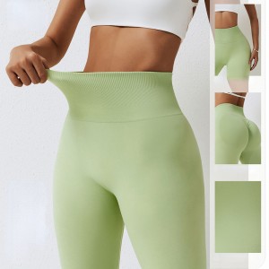 SC10109naadloze sportschool yoga leggings vrouwen met aangepaste logo panty scrunch butt dames yogabroek leggings