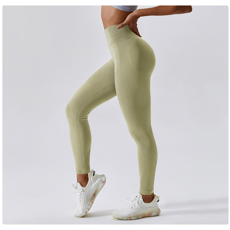 SC10118 Hoog getailleerd voor vrouwennaadloze scrunch legging groothandelsprijs Hoge taille yogabroeken leggings