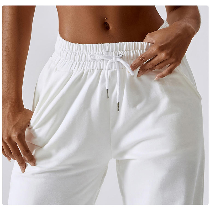 SC10129 Solid Elastic Taille Sweatpants Women's Baggy Sports Losse broek Joggers Hoge taille broek
