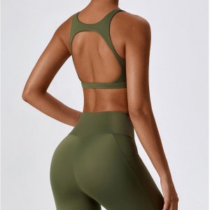 SC10169 Cross Back Back Yoga Sports beha High Impact gevoerde yoga bh hoogwaardige vrouwen training sportbeha