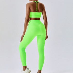 SC101610 Halter Sport Bra Ladies Halter Neck Cross Back Sports Bra For Women Logo Women Workout Sport Bra Groothandel Yoga Cro