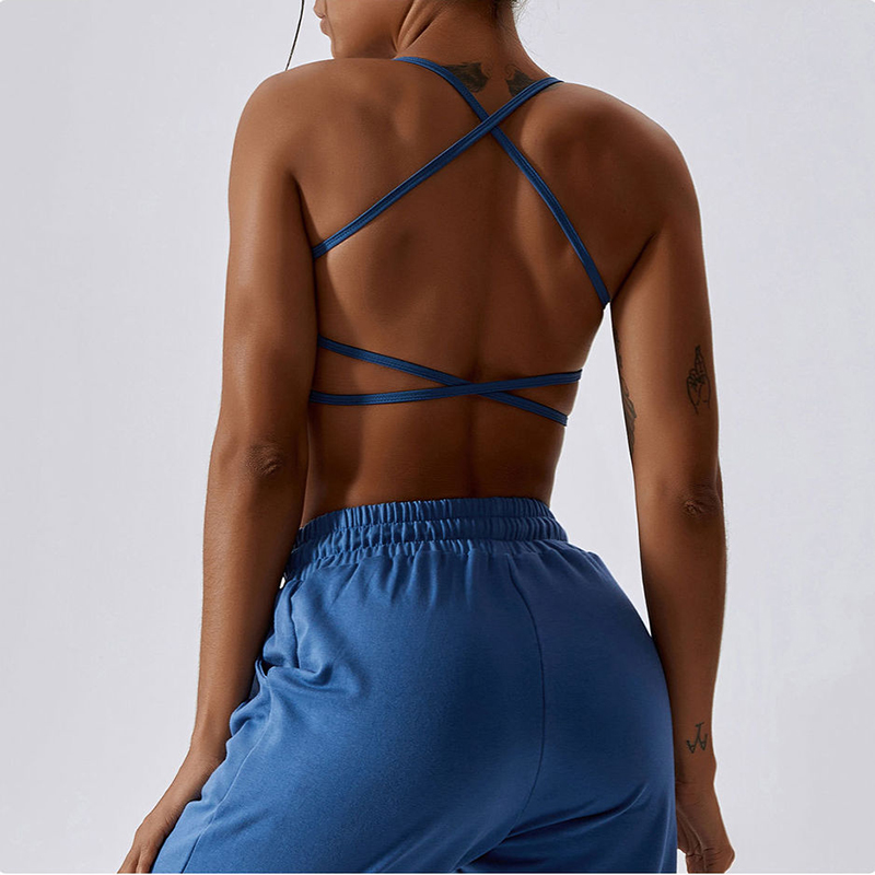 SC10172 Sexy Sport Strappy Custom Sports BH voor dames sport beha voor dames criss-cross back padded