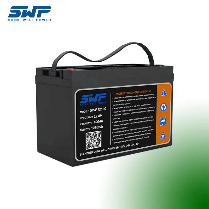 12.8V100AH ​​loodzuurvervangingsbatterij voor fotothermische stroomopwekking ondersteuning Lifipo4 -cellen Home Energy Storage
