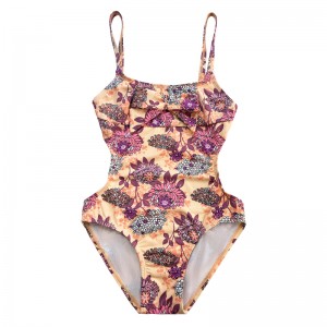 Het zwempak van kinderen met gedrukte halster terug uitgehold