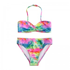 Kinderen \'zwempak met halterhals en gradiëntkleur